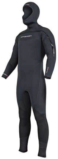 THERMOPRENE PRO MEN’S 8/7MM FRONT ZIP EMI-DRY HOODED FULLSUIT